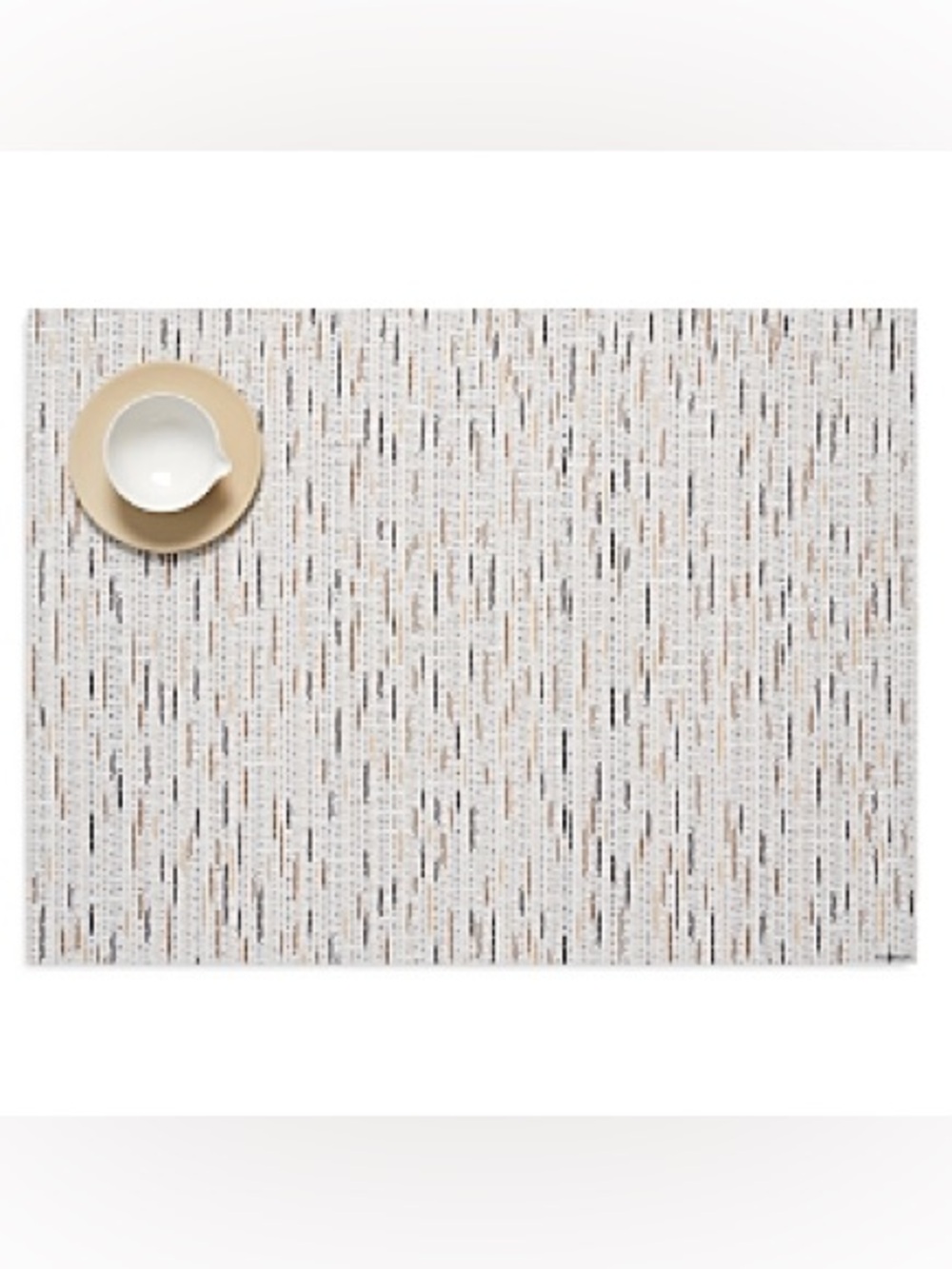 Neutral Speckle Woven Placemat - Beige and White